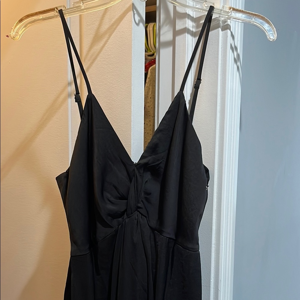 Elegant Black Spaghetti Strap Dress